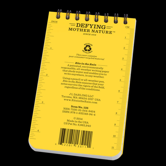 Pocket Notebook Top-Spiral 3" x 5" (#135) - KBM Outdoors
