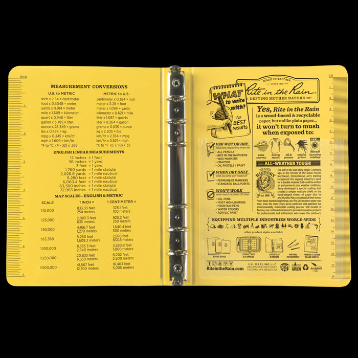 6 Ring Binder - 1/2" Capacity (Franklin Covey 'Compact' Punch) (#200) - KBM Outdoors