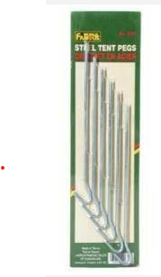 Steel Tent Pegs - KBM Outdoors