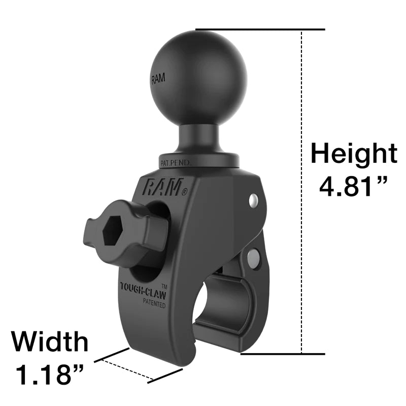 RAM Tough-Claw™ Small Clamp Ball Base (RAP-400U) - KBM Outdoors