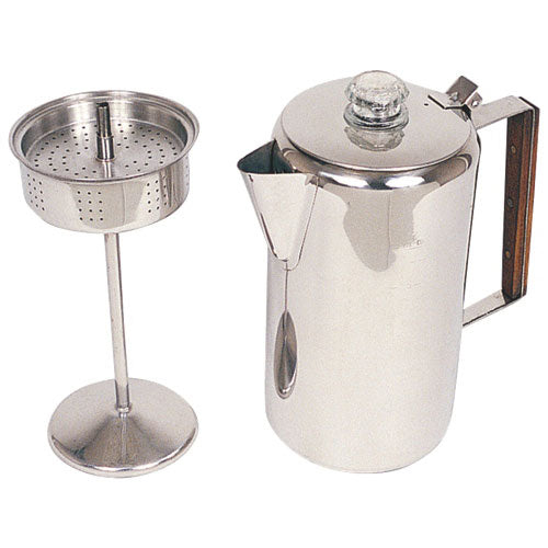 World Famous 12 Cup Stainless Percolator - KBM Outdoors