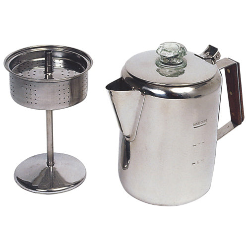 North 49, 9 Cup Stainless Coffee Percolator - KBM Outdoors