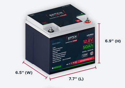 EPOCH 12V 50Ah | Bluetooth | LiFePO4 Battery - Epoch Essentials