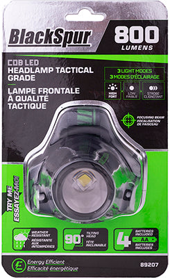 Blackspur 800 Lumen COB LED Tactical Headlamp