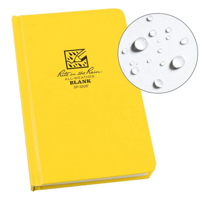 Rite in the Rain Hard Cover Book 4.75"x7.5" - Blank - No. 330F