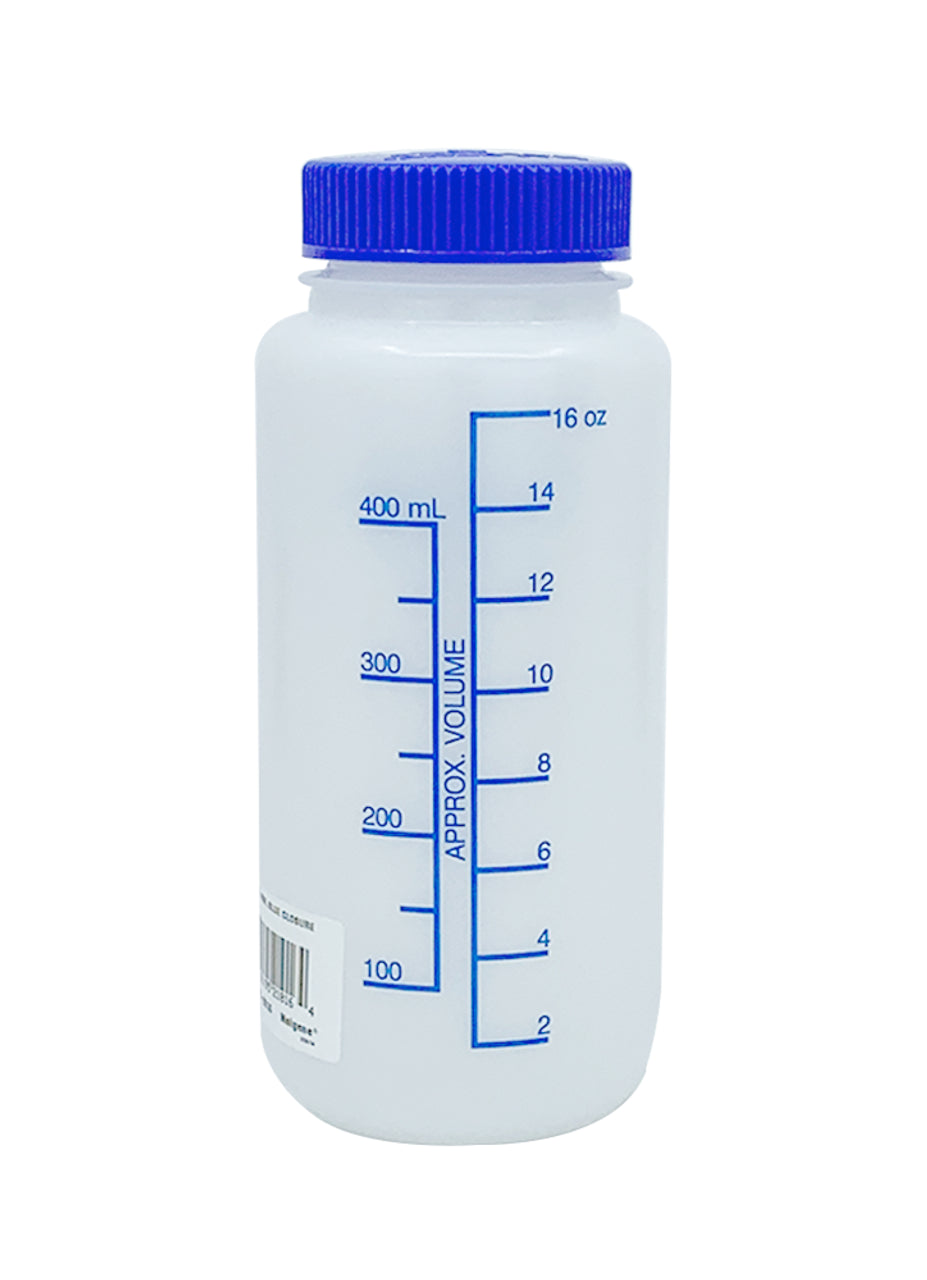16oz Wide Mouth Bottle - White HDPE w/o Loop Top