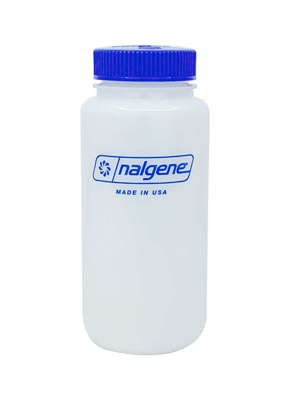 16oz Wide Mouth Bottle - White HDPE w/o Loop Top