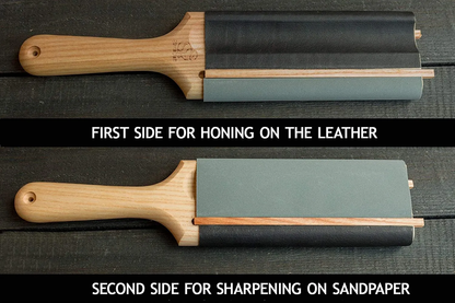 BeaverCraft Dual-Sided Leather Paddle Strop for Hook Knives & Gouges