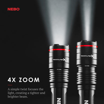 Nebo Redline X Black RC White COB Rechargeable Flashlight - KBM Outdoors