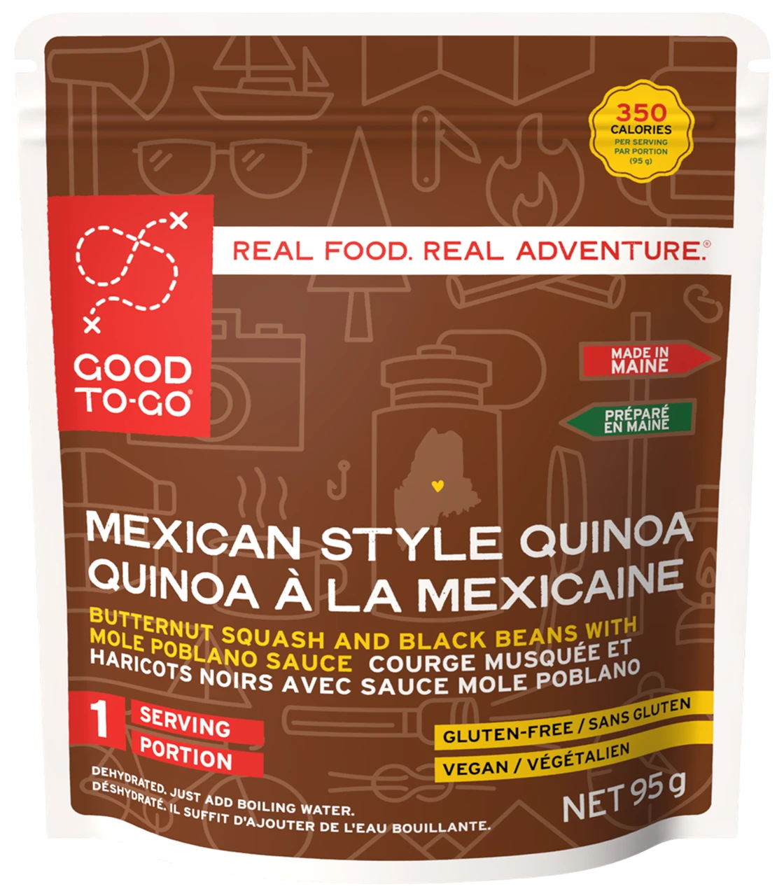 Good To Go Food - Plat de quinoa style mexicain déshydraté