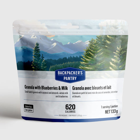 Backpackers Pantry Granola with Blueberries, Almonds & Milk (Single Serve) - KBM Outdoors