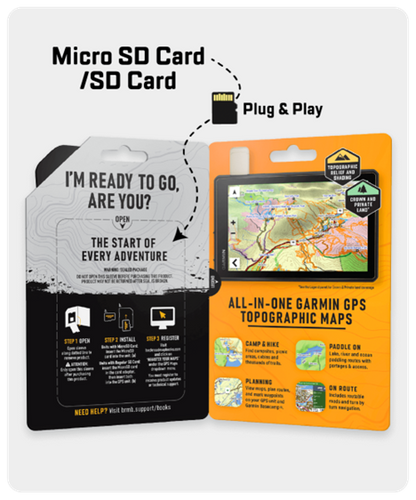 Backroad Maps GPS TOPO for Garmin Handhelds - SD Card - New Brunswick