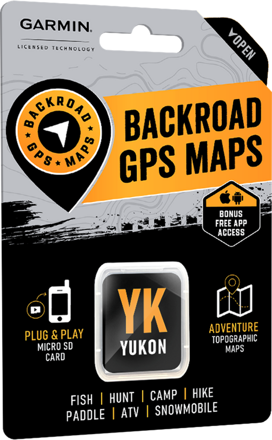 Backroad Maps GPS TOPO for Garmin Handhelds - SD Card - Yukon