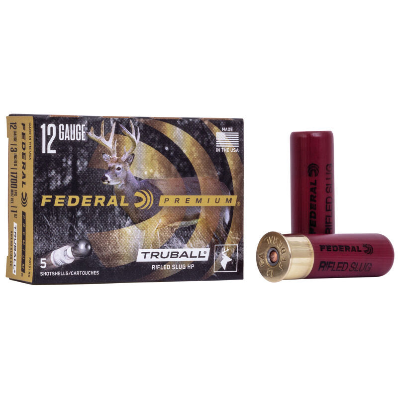 Federal TruBall 12 Gauge 3" Max Dram 1oz Truball HP Slug 438 Grain