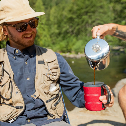 GSI Glacier Stainless Coffee Percolator with Silicone Handle