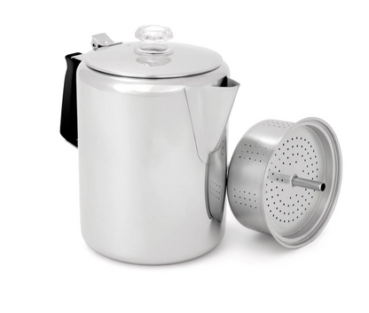 GSI Glacier Stainless Coffee Percolator with Silicone Handle