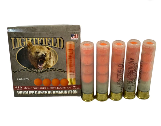 Lightfield 410 GA Rubber Buck Shot 2-1/2" Wildlife Control Ammunition - KBM Outdoors