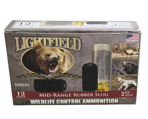 Lightfield 12 Gauge Mid-range Rubber Slug Ammunition - KBM Outdoors