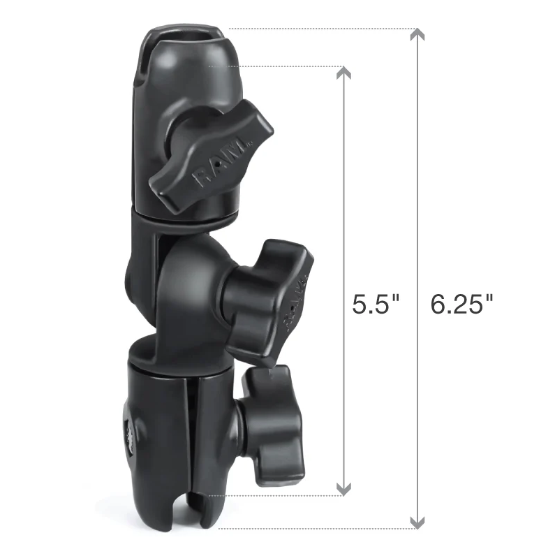 RAM Mounts - Composite Double Socket Swivel & Ratchet Arm - B Size (RAP-B-200-2U)