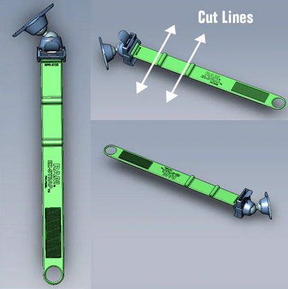 RAM Mounts - EZ-Strap Rail Mount with Double Ball and Diamond Base Adapter (RAP-SB-187U)