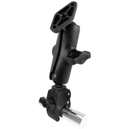 RAM Mounts - Tough-Claw Small Clamp Mount with Diamond Plate - B Size - Medium Arm (RAP-B-400-238U)