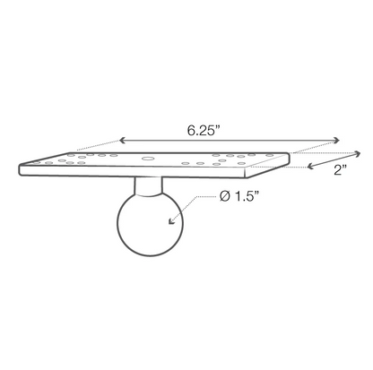 RAM Mounts - Universal Marine Electronic Ball - C Size (RAM-111B)