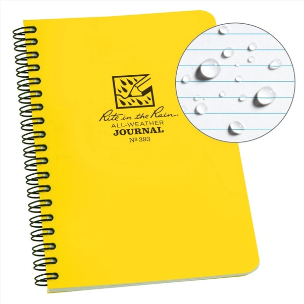 Rite in the Rain Side Spiral Notebook 4.5"x7" - Journal Pattern - No. 393