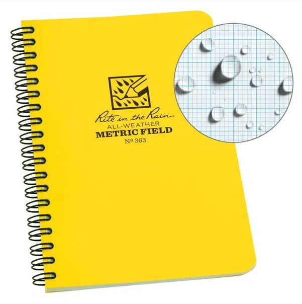 Rite in the Rain Side Spiral Notebook 4.5"x7" - Metric Field Pattern - No. 363