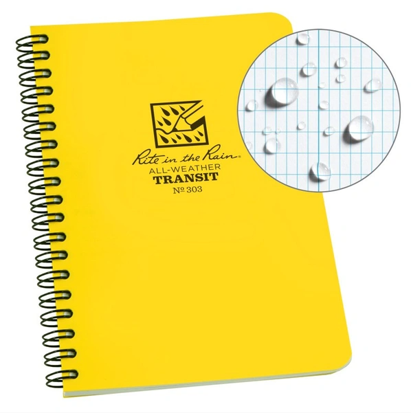 Rite in the Rain Side Spiral Notebook 4.5"x7" - Transit Pattern - No. 303