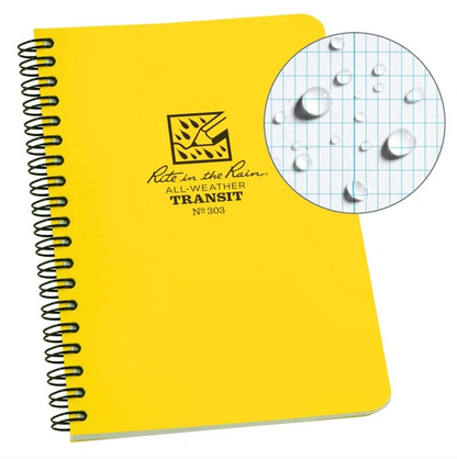 Rite in the Rain Side Spiral Notebook 4.5"x7" - Transit Pattern - No. 303