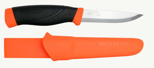 Mora Knife Carbon Steel Orange With Sheath