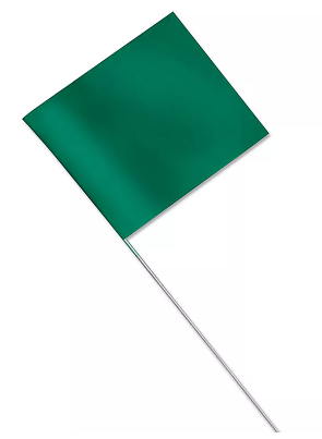 21" green stake flag (100)
