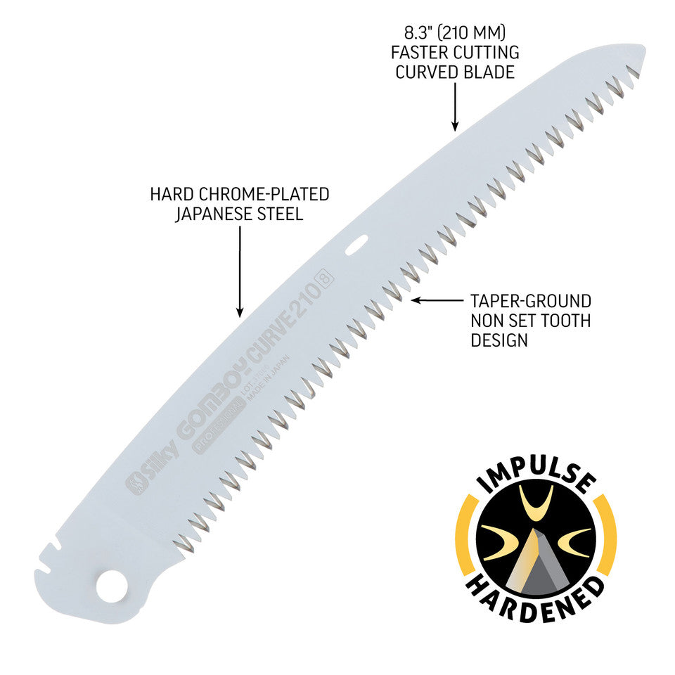 Silky Gomboy Curve Pro Folding Saw - Curved - Large Teeth - Replacement Blades (718-xx)