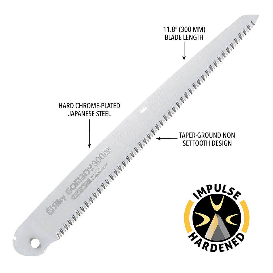 Silky Gomboy Folding Saw 300 - Straight - Medium Teeth (121-30)