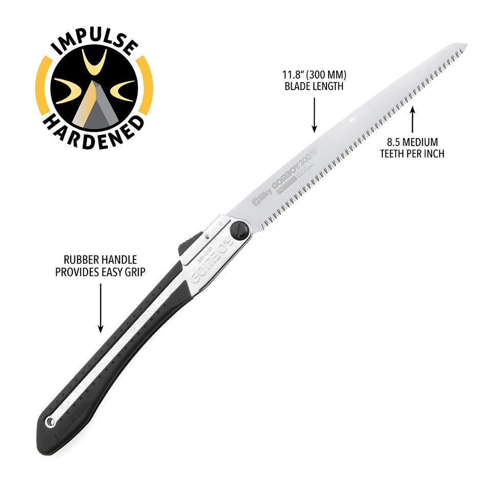 Silky Gomboy Folding Saw 300 - Straight - Medium Teeth (121-30)