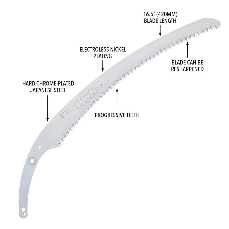 Silky Sugoi Pro Arborist Sheath Saw 420 - Curved - XLarge Teeth (390-42)