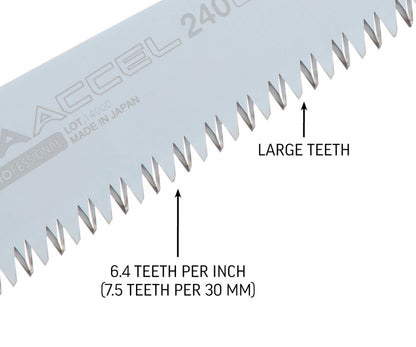 Silky Ultra Accel Folding Saw 240 - Straight - Large Teeth (444-24)