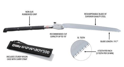 Silky Katanaboy Folding Saw 500 - Straight - XLarge Teeth (403-50)