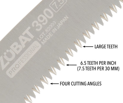 Silky Zubat Hand Saw 390 - Curved - Large Teeth - Replacement Blade (271-39)