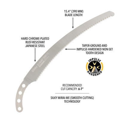 Silky Zubat Hand Saw 390 - Curved - Large Teeth (270-39)