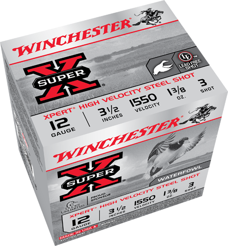 Winchester X-Super 12 Gauge 3.5" 1.3/8oz #3 HV Steel