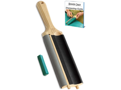 BeaverCraft Dual-Sided Leather Paddle Strop for Hook Knives & Gouges