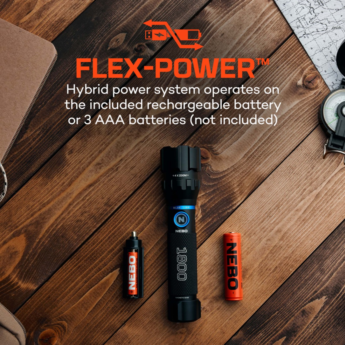 NEBO Blueline Series 1800 Flashlight