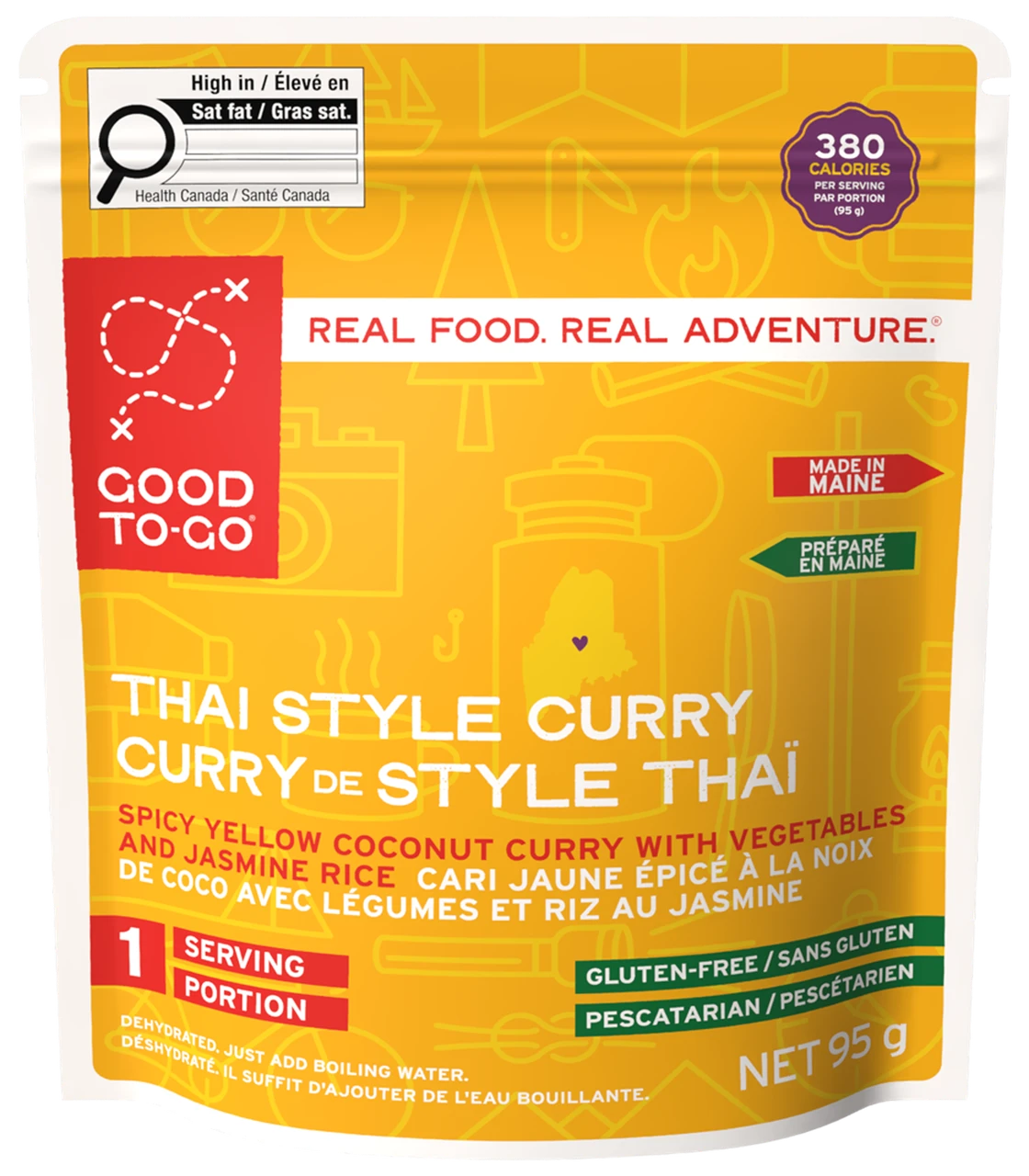 Good To Go Food - Plat déshydraté Curry Thaï