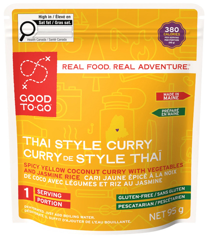 Good To Go Food - Plat déshydraté Curry Thaï