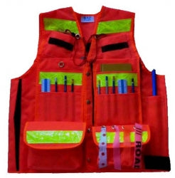 Field Gear - Forester Vest Ultimate Cordura with Stripe (Orange & Red)