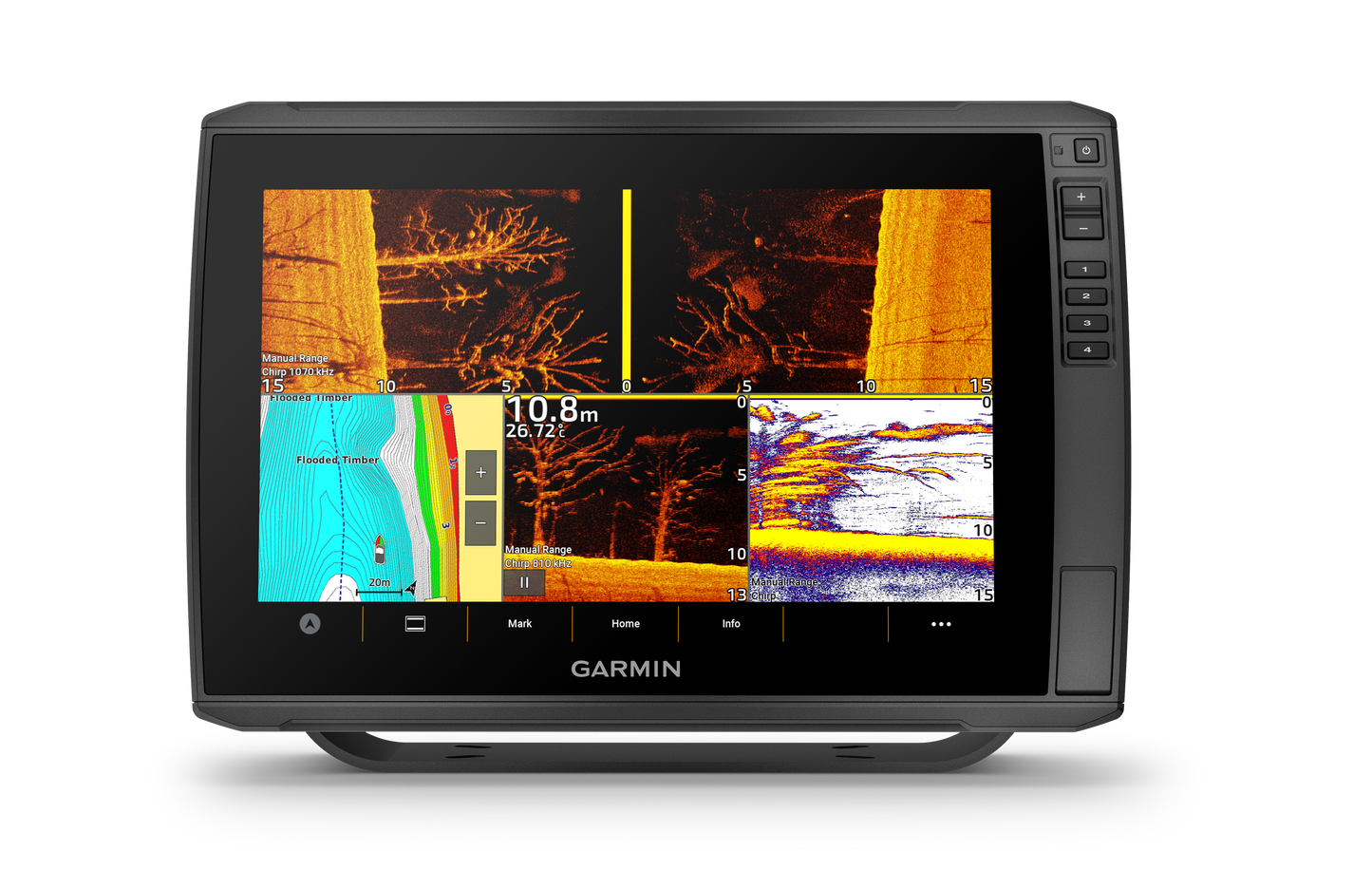 Garmin ECHOMAP™ Ultra 2 12" 126sv with GT56UHD-TM Transducer; Includes Garmin Navionics+™ U.S. Inland & Coastal Mapping (010-02882-01) - KBM Outdoors