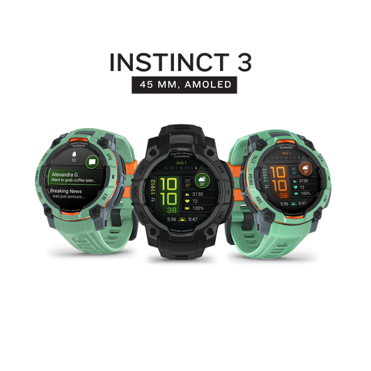 Garmin Instinct 3 – 45mm AMOLED GPS Smartwatch (010-02936-XX)
