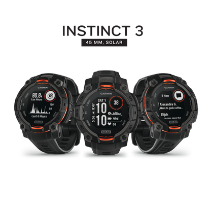 Garmin Instinct 3 – 45mm SOLAR GPS Smartwatch (010-02934-00)