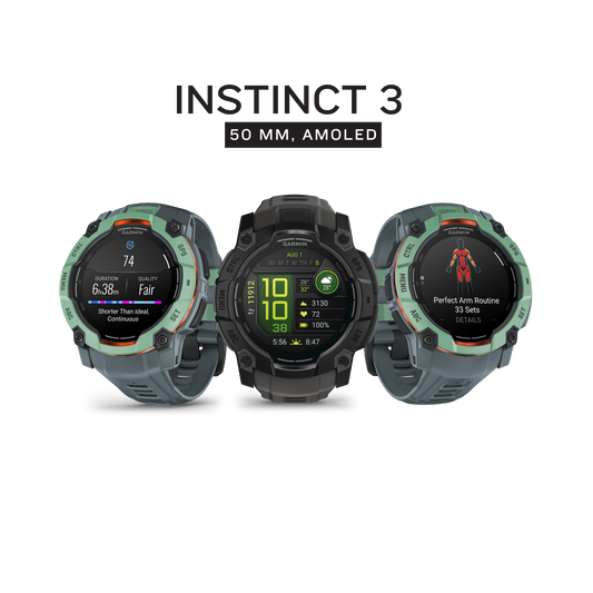 Garmin Instinct 3 – 50mm AMOLED GPS Smartwatch (010-03020-XX)